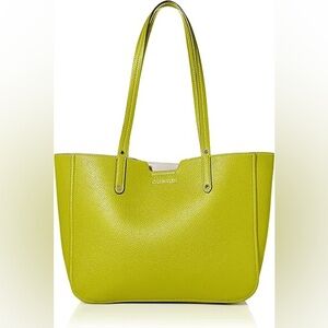Calvin Klein Dilan Novelty Organizational Tote | Lime Green